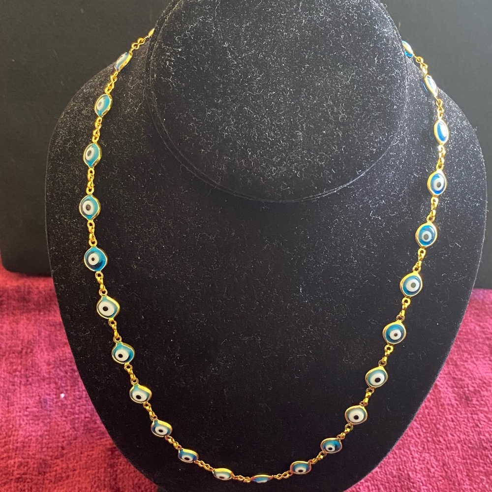 Turkish blue eye necklace - Picture 3 of 5